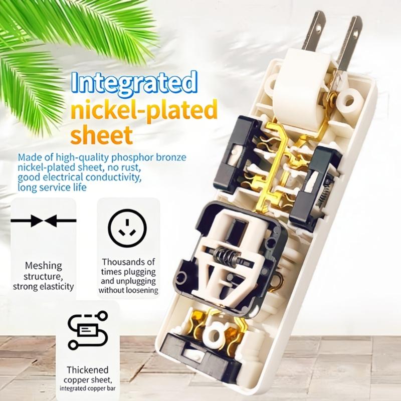 Wall Outlet Extension Electrical Socket 180 Degree Plug Adapter Mexico Canada Travel Adapter Portable Power Adapter