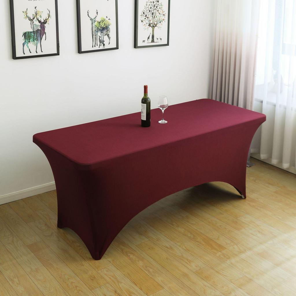 Elastic Cross-Border Stretch Tablecloth for Cocktail Bars, Counters, Banquets, and Outdoor Weddings.
