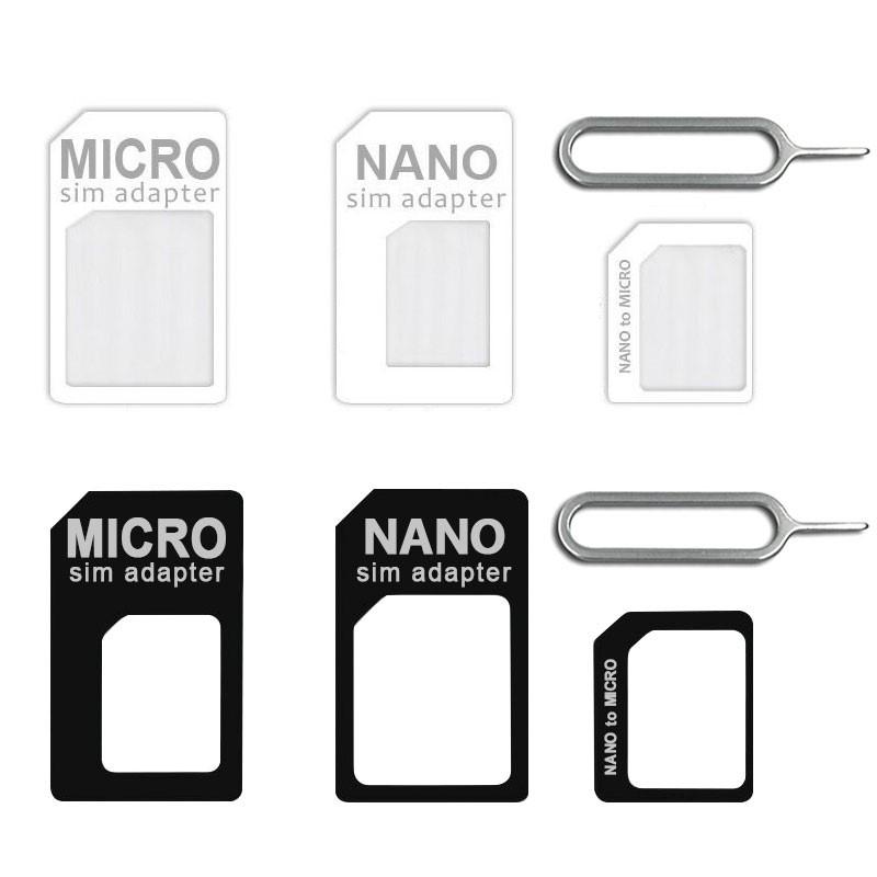 1 Set NanoSIM Card To Micro Standard Adapter Converter For Mobile Phone SIM Card Adapter Convert Universal Phones for Nano Sim