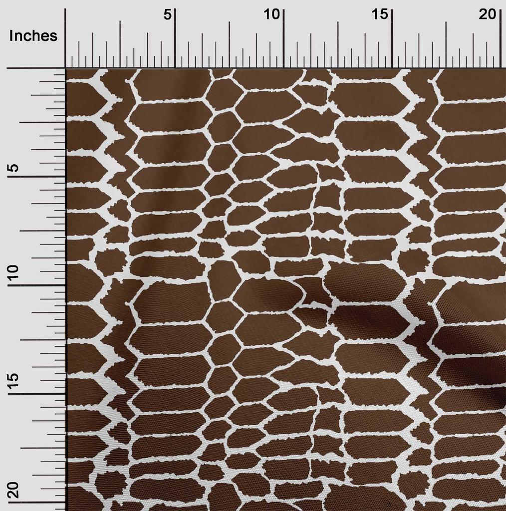 oneOone Cotton Flex Blush Pink Fabric Snake Animal Skin Craft Projects Decor Fabric Printed By The Yard 40 Inch