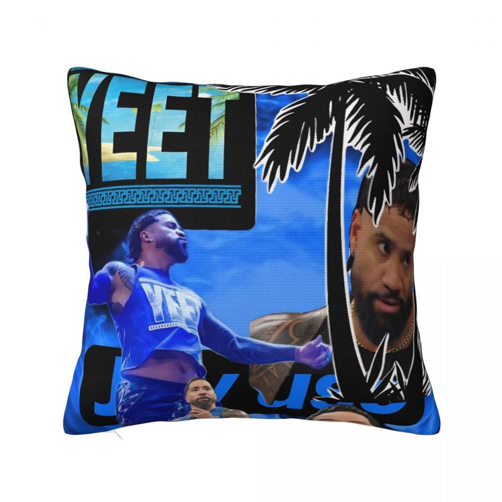 Jey Uso Yeet Wrestling Pillow Cover Morden Pillow Case Square Design Cushion Cover Pillowcases For Sofa Car Home Decor