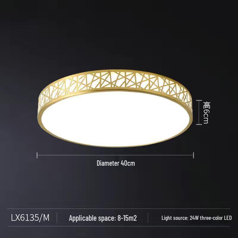 Gold Modern Minimalist Ultra-Thin Nordic LED Ceiling Light for Bedroom