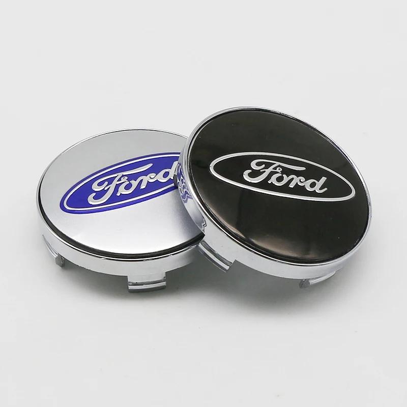 Car Sticker 4Pcs 60mm Car Wheel Center Hub Cap For Ford Focus 2 3 MK3 MK4 Fiesta Kuga Explorer Mondeo Rim Cover Stickers Auto Ac