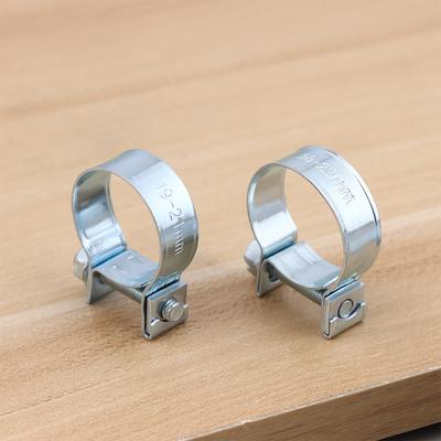 Heavy Duty Hose Clips 10Pcs Stainless Steel Adjustable Fuel Line Clamp For Petrol Pipe Home Auto Workshop Use