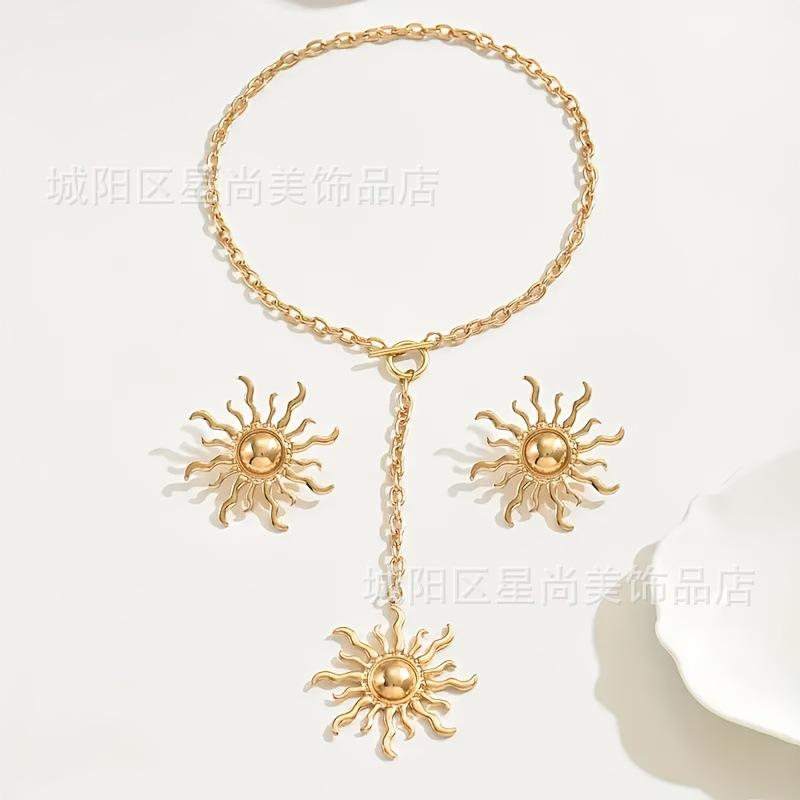 Подвеска-подсолнух новое хип-хоп личность тренд костюм золотой