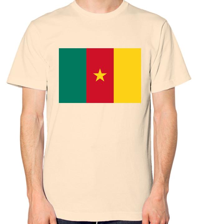 Cameroon Flag T-Shirt Men Ladies Unisex Top S разноцветный