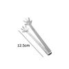 5PCS Stainless Steel Mini Creative Food Clip Small Palm Snack Cake Dim Sum Antiskid Food Kitchen Candy Snack Clip