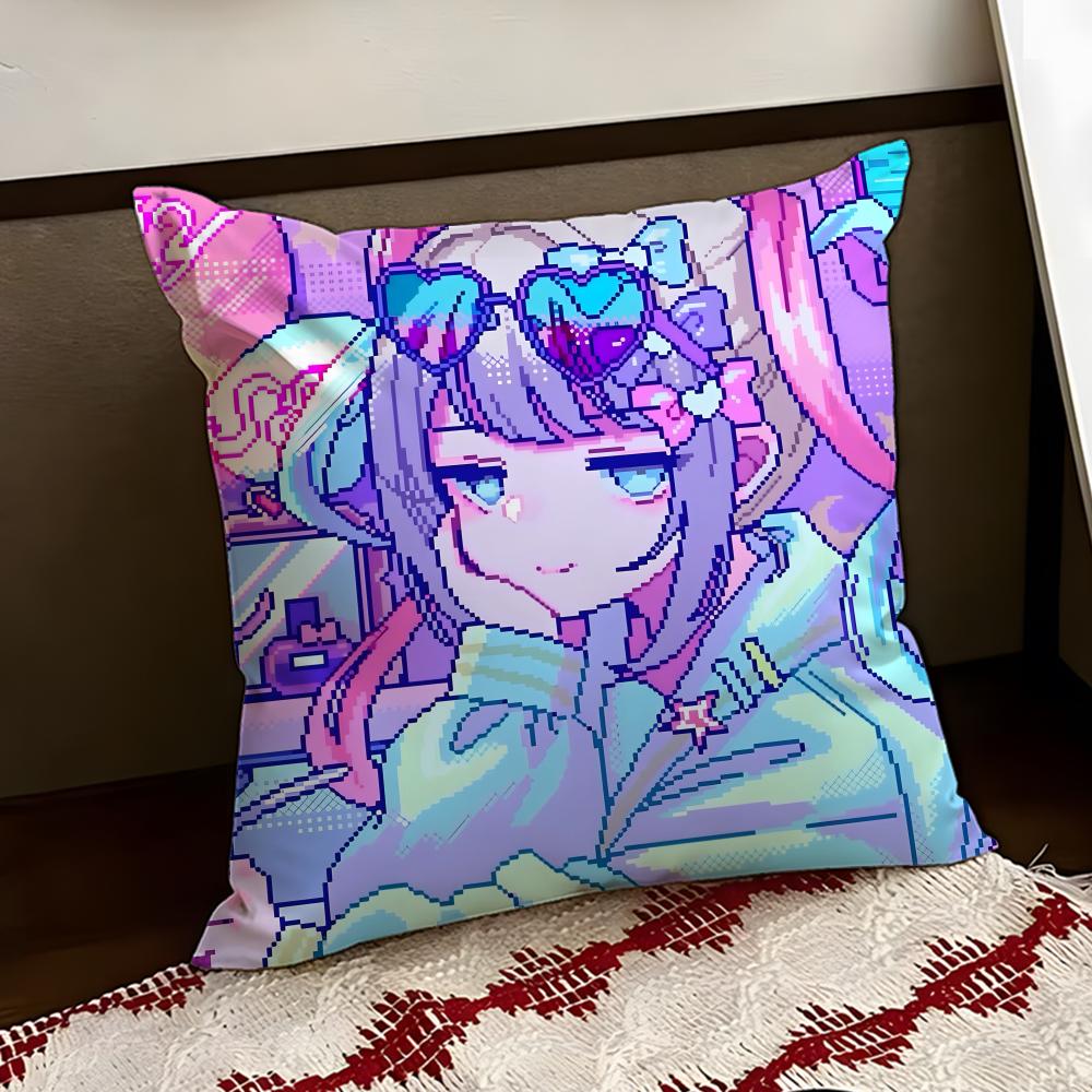 Cute NEEDY GIRL OVERDOSE Cushion Cover Reversible Soft Durable Pillow Cover Home  Car MultiScene Use for Daily Comfort