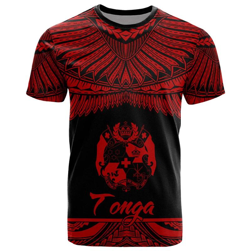 Tonga 3D Printing T Shirt For Men Clothes Polynesian Graphic T-shirt Fashion Tops Short Sleeves Summer Street Loose Tee Shirts