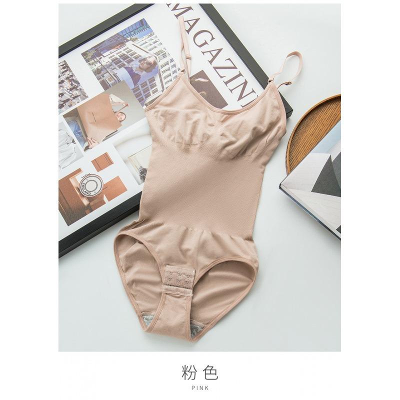 Shapewear Une pièce Pantalon de contrôle du ventre pour femmes Bretelles de maintien open-butt lift Corset abdominal Combinaison