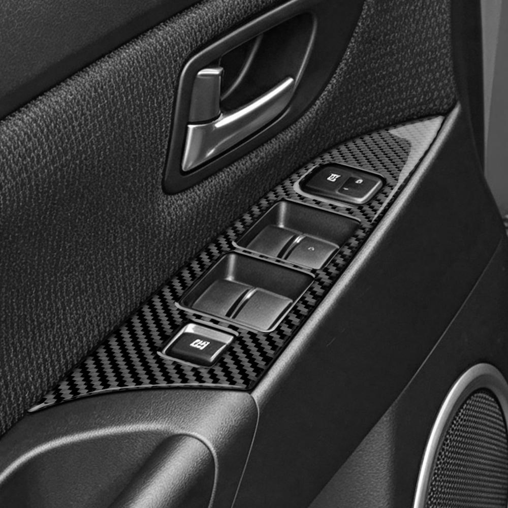 For Mazda 3 2004 2005 2006-2009 Carbon Fiber Window Switch Panel Trim Interior Decor Protective Car Modification Accessories