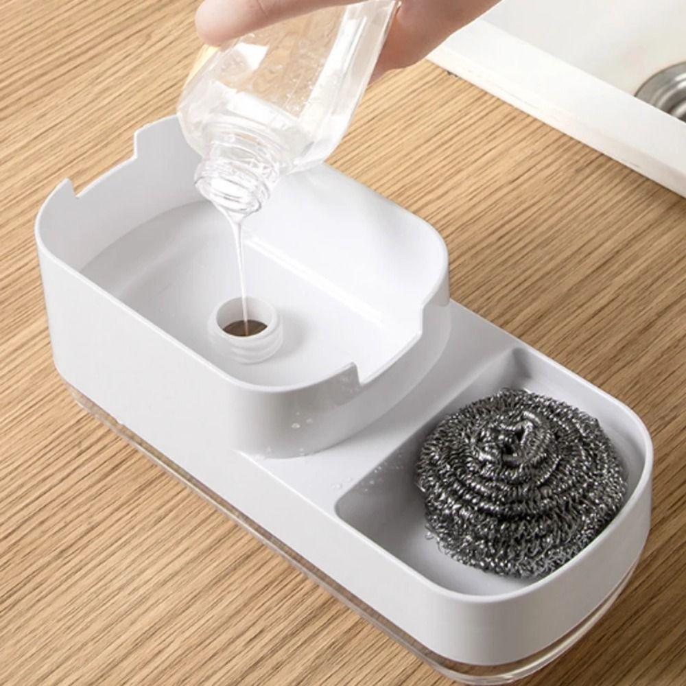 Press Type Press Soap Box 2 In 1 Soap Pump Dispenser Dish Soap Dispenser  Bathroom Use