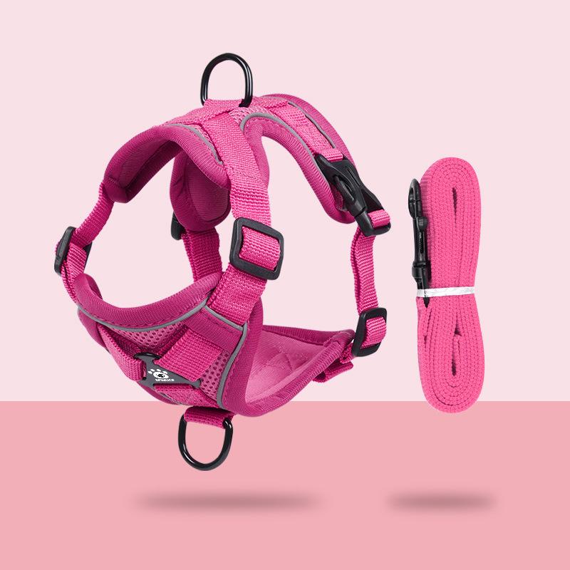 Reflective Vest-Style Cat Leash & Breathable Harness for Small/Medium Pets