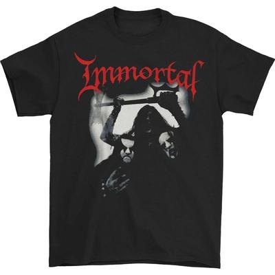 Tricou Negru Bumbac Gros Vtg Immortal Band Iubitor de Muzică Toate Mărimile Bărbați Femei BL488 Unisex