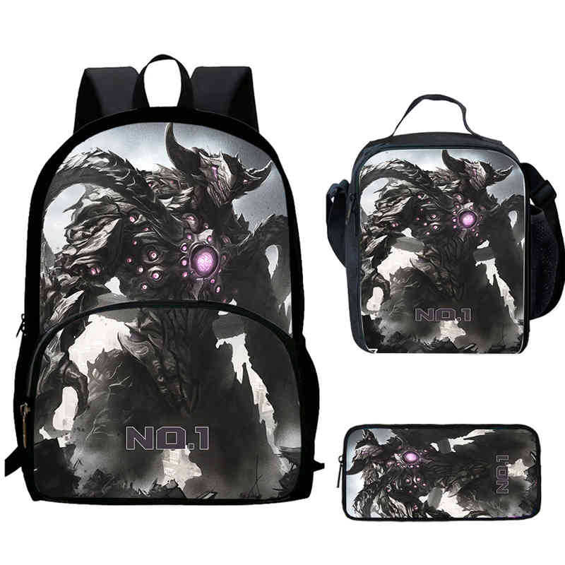 Monster No. 8 Schoolbag Multi-Functional Cross-Border Backpack