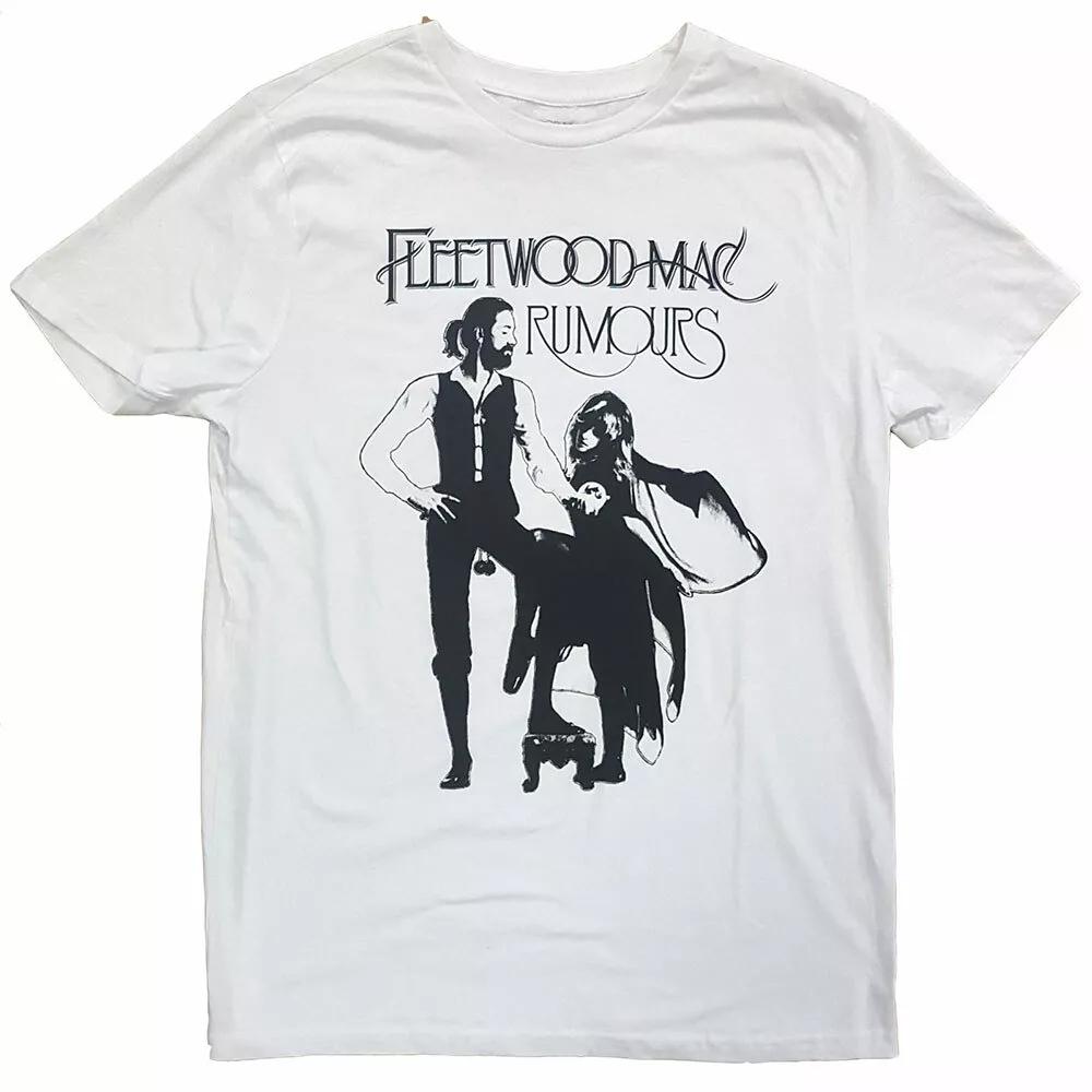 Fleetwood Mac T-Shirt Rumors White Men's Rock Band T-Shirt Men's and Women's Same High Quality Top  men clothing