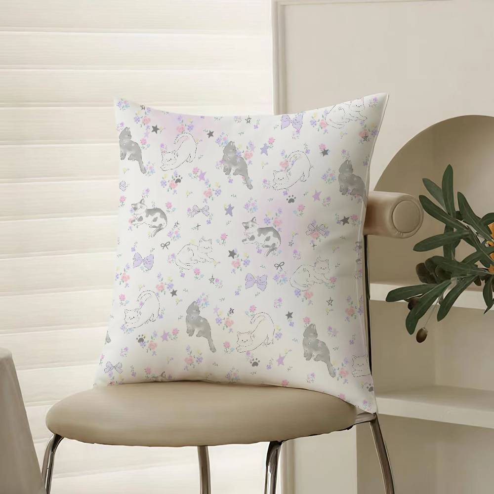 Flowers And Animals Warmly Heart Pillow Case Comfort Sofa Bed Silky elegant Invisible zipper Decorative cushion cover