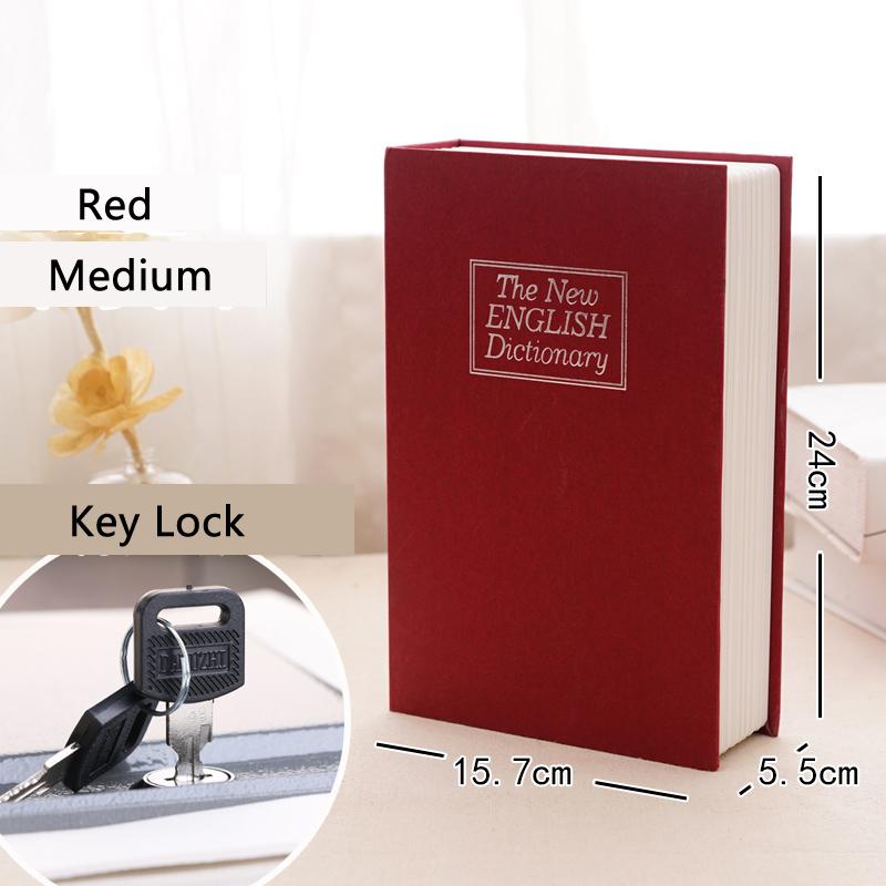 Reset Code Household Valuables Protection Mini Security Box With Lock - Portable Iron Safe For Cash, Jewelry & Valuables Household Money Safe Book Shaped Lock Box - View #7