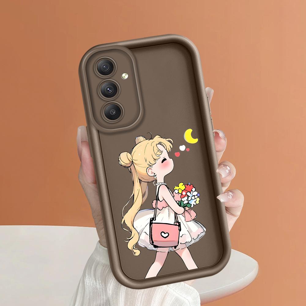 

Мягкий силиконовый квадратный чехол с рисунком лестницы для телефона, полное покрытие, противоударный защитный резиновый чехол для камеры для Samsung Samsung S24 Ultra 5G коричневый