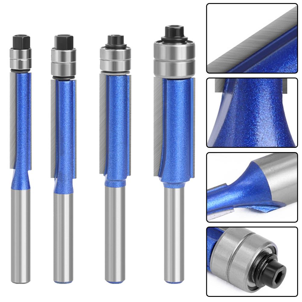 6 35mm Shank Router Bit Double Bearing Milling Cutter Anti Kickback Design High Hook Angles Industrial Quality
