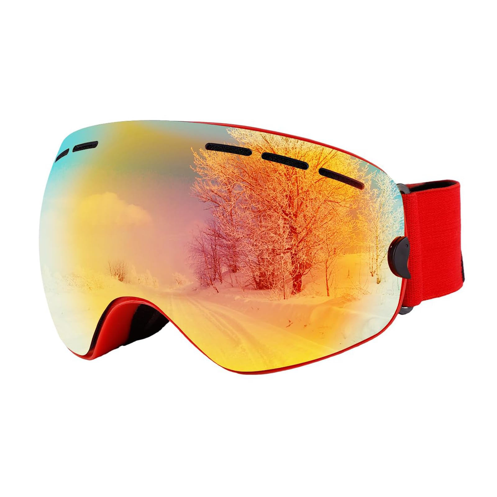 

DEWEL Ski and Snow Wide Field of UV Impact Glasses Helmet Snowboard Spherical Storage Bag Case Ideal for Mountain and Other Outdoor Sports Goggles,