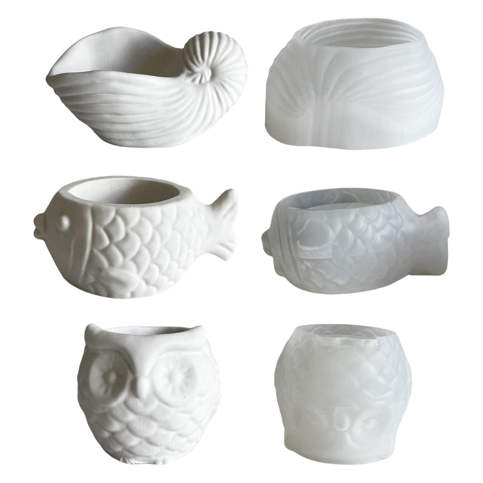 

Силиконовая форма для суккулентов, форма для цветочных горшков в виде животных, гипсовая форма для флорального кашпо, формы для держателей для украшений