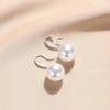 S925 Sterling Silver Large Pearl Dangle Earrings for Women - 2024 Niche Design Ear Hooks, High-End Temperament Jewelry.