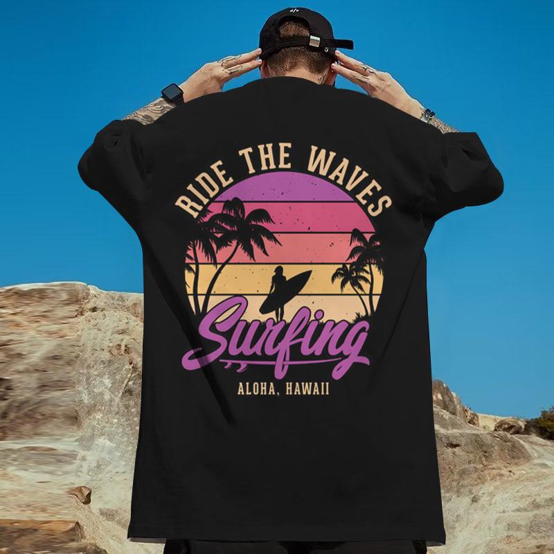 New Men's T-Shirt Coconut Tree Print T-Shirt For Men Summer Oversized Short Sleeve Tees Daily Casual male Clothes Tops