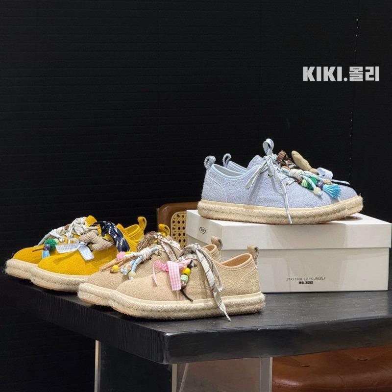 Niche platform shoes women's trendy summer new design double laces accessories to increase the height of casual shoes women