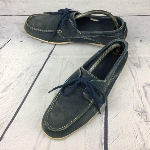 

ROCKPORT Deck Shoes [27.5/Navy] Leather Suede Sneakers(USED)