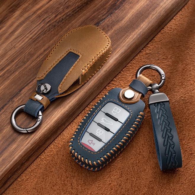 Leather Car Remote Key Case Cover Shell For Great Wall Haval Hover H1 H4 H6 H7 H9 F5 F7 H2S GMW Coupe Protected Keyless Fob