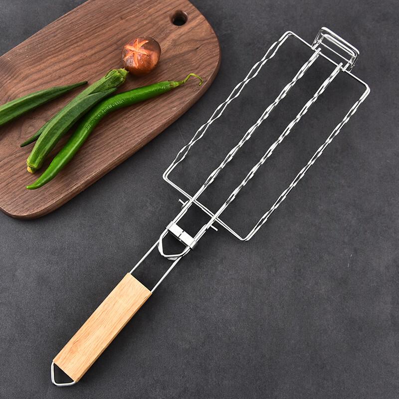 ZISIZ Foldable Hotdog Grill Basket