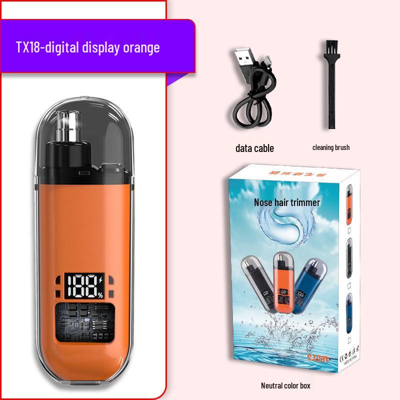 Electric Nose Hair Trimmer with Digital Display for Men - Portable and Easy To Use