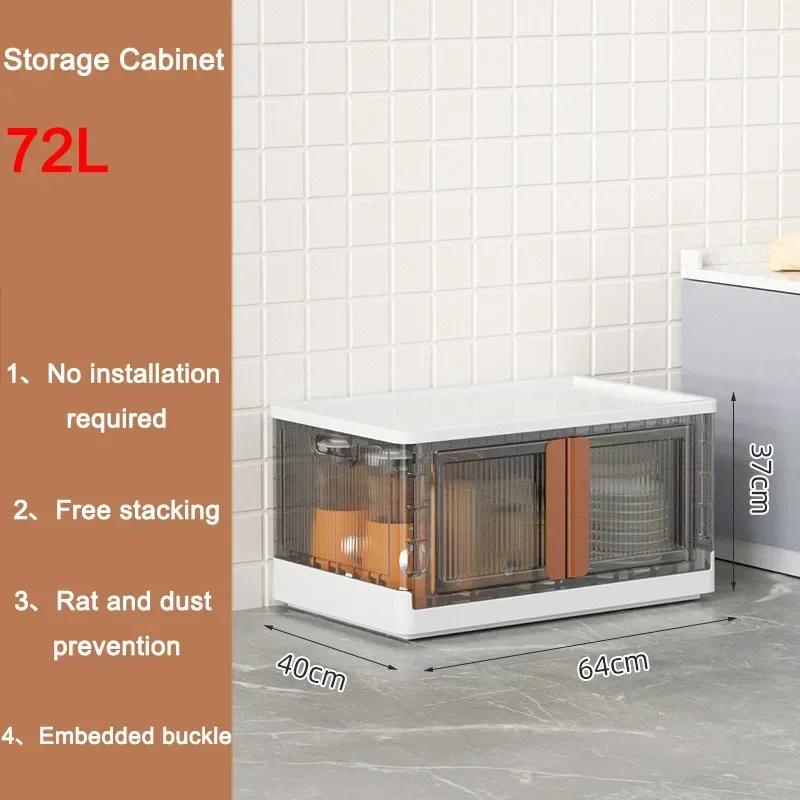 Foldable Closet Organize Storage Boxes Stackable Multi-Layer Large Capacity Installation Free Collapsible Simple Closet Cabinet