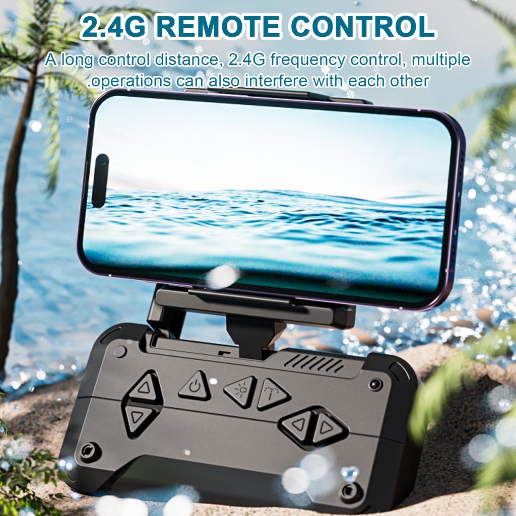 2.4G Remote Control Shark Toy, High Simulation Shark with Camera, LED Lights and Spray Water Functio