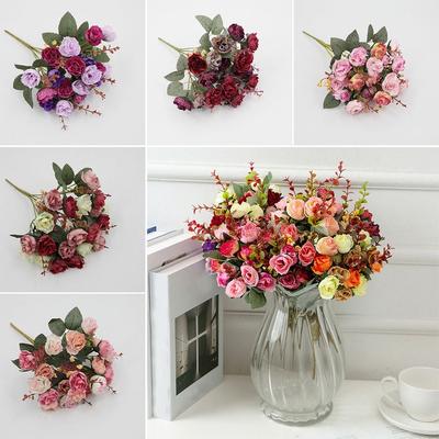 DIY Accessories Rose Bouquet Artificial Flower Multicolor Simulation Flowers  Party Supplies