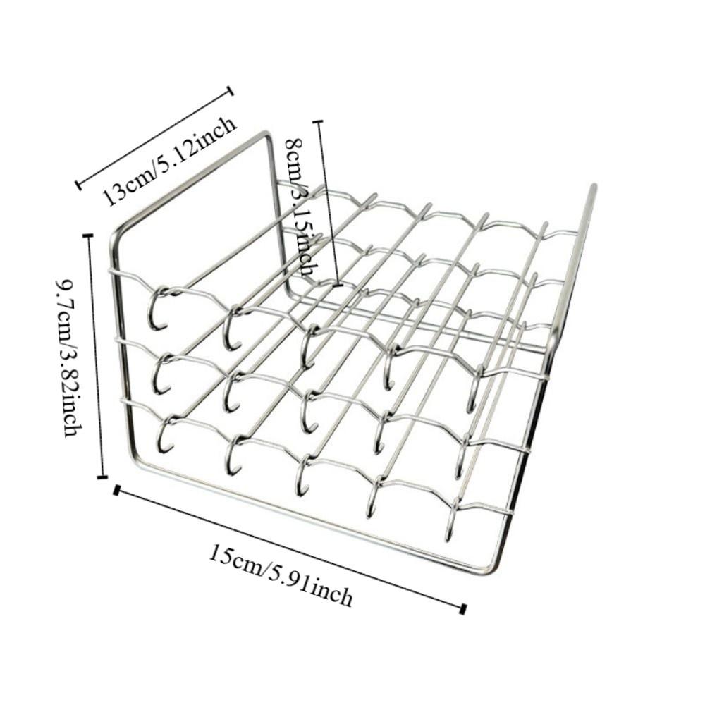 Edelstahl Heißluftfritteuse Grillrost Dreilagiger Heißluftfritteusen-Kochrost BBQ