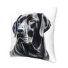 Black Labrador Retriever Square Pillowcase Pillow Cover Cushion Decor Comfort Throw Pillow for Home Bedroom