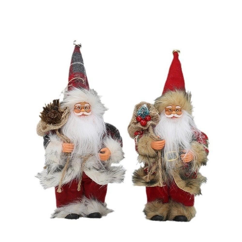 Home Decoration Xmas Tree Ornament 9 Inch Santa Claus Doll New Santa Claus Decorations  Gift