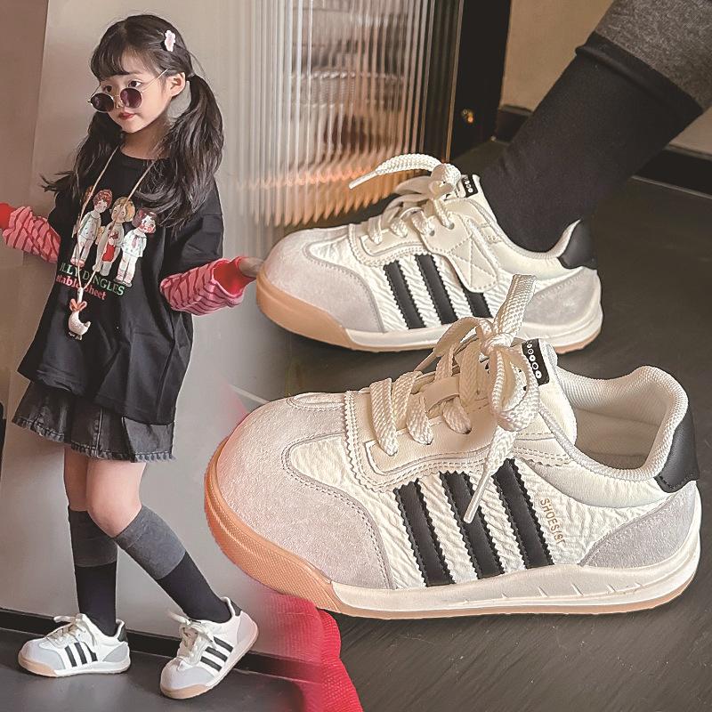 Children's casual shoes board shoes 2025 autumn new girls' little white shoes soft-soled Forrest Gump shoes breathable boys' sports shoes