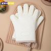 Anti-scald Thickened Silicone Gloves Heat Resistant Microwave  Oven Baking Gloves BBQ Gloves Anti-slip Heat Insulation Mitts