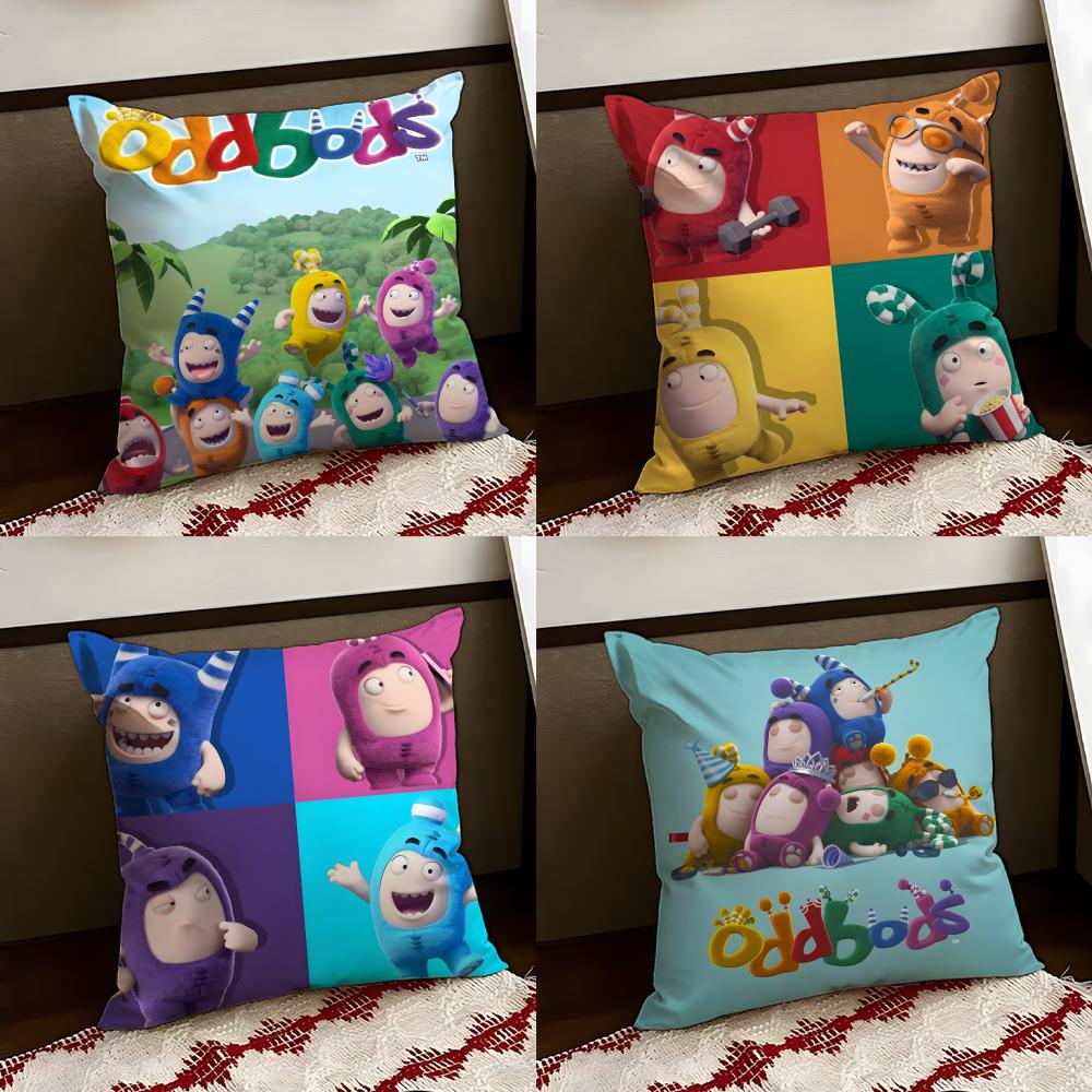 Cartoon OOddbods Cushion Cover Reversible Soft Durable Pillow Cover Home Car MultiScene Use for Daily Comfort