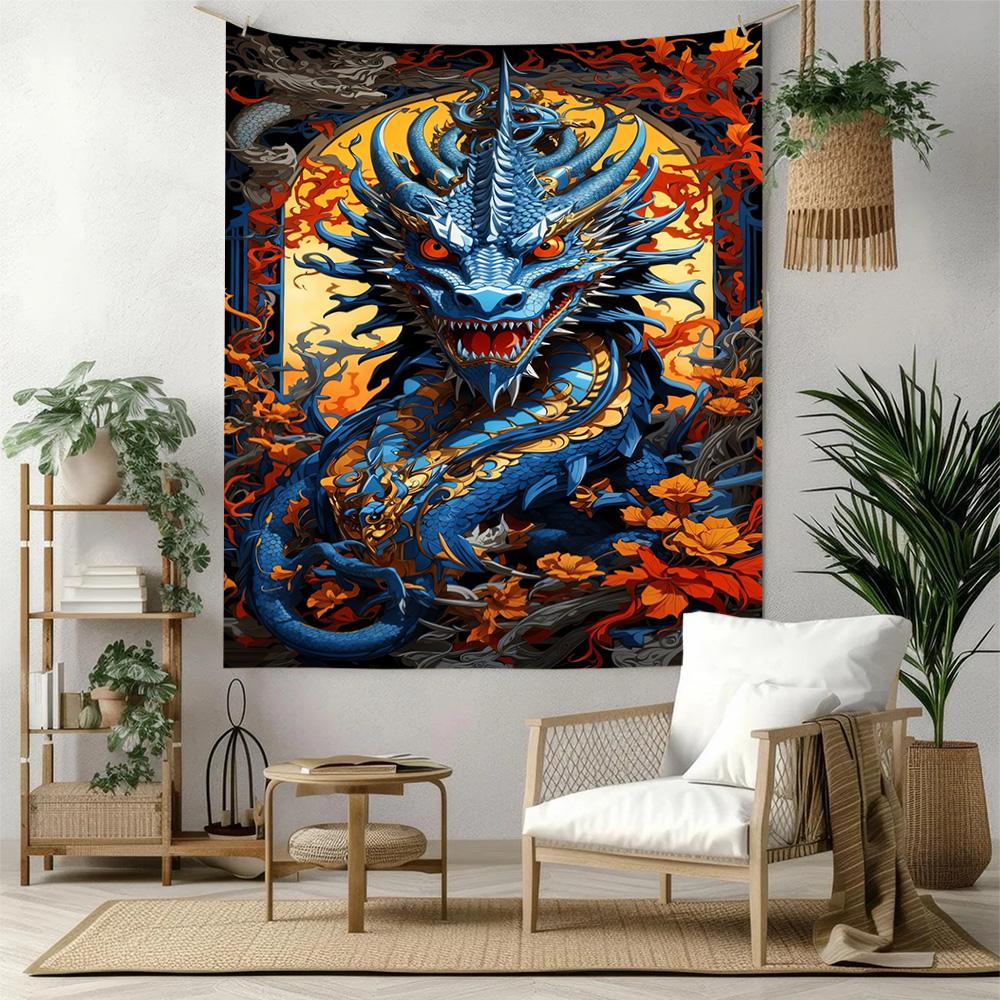 Dragon Wall Decor Tapestry Art For Pet Memorial Birthdaywedding Party Backdrop Family Gift