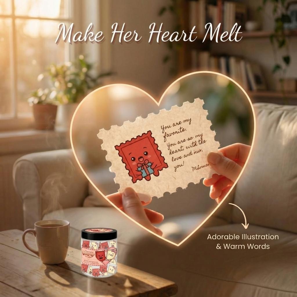LLove Letter Jar Fun Encouragement Surprise Greeting Card Creative Gift Decoration Paper 60 Pieces Per Pack.