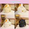 Cat Cartoon Backpack For Girls Oxford Fabric Large Capacity School Bag With Zipper Closure
