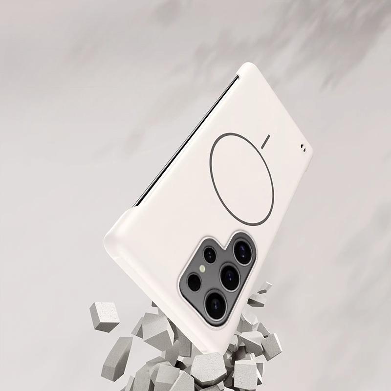 Pro Magsafe Bezrámečkový Kryt na Telefon Pro Samsung Galaxy S25 Ultrs S24 FE S23 Plus S22 Ultra Tenký Tvrdý Magnetický Kryt pro Bezdrátové Nabíjení