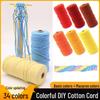 3mm Color Cotton Rope for DIY Handmade Tapestry, Weaving, and Drawstring Projects