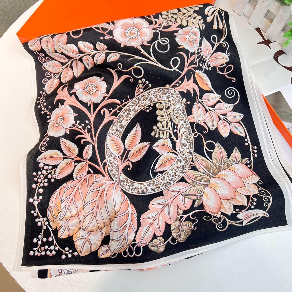Light Luxury Astrolabe Silk Silk Scarf Spring And Autumn Medium And Long Bow Mulberry Silk Streamer Holiday Gift