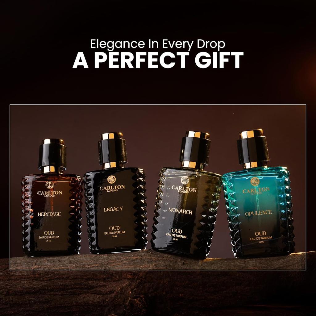 Carlton London Oud Prestige Gift Set of 4-30ml each | long lasting oud perfume set for man | luxury perfume for men