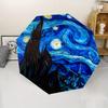 Starry Night Van Gogh-Inspired Automatic Folding Umbrella - Windproof & -Protective, 8-Rib Design, Portable for Commuting & Ou